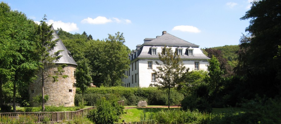 Blick auf das Schloss Hardenberg in Verlbert