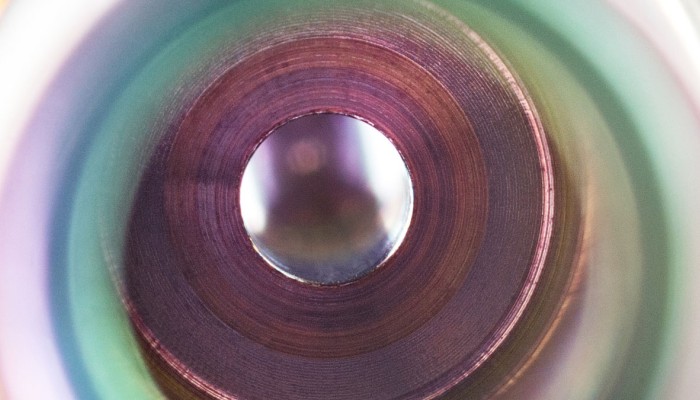 Nachaufnahme von beschichtetem Kupfer